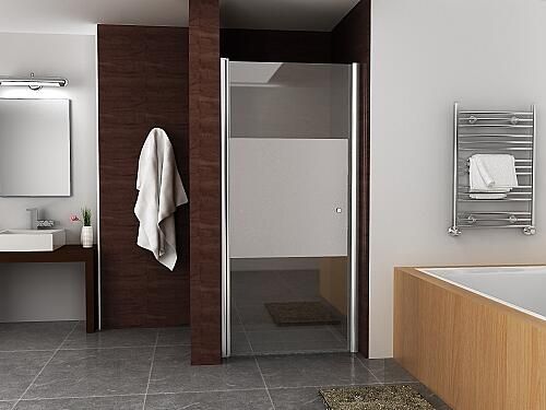 Italy Sanitair nisdeur R met profiel 800x2000 8mm NANO gedmatglas