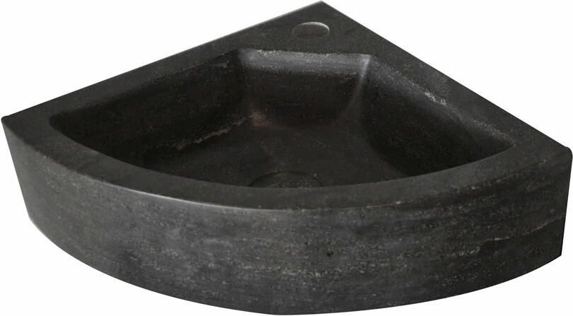 Italy Sanitair Raw hardstenen hoekfontein 30x30x10 39.3503