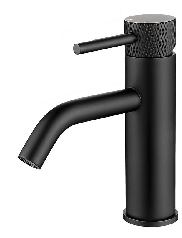 Italy Sanitair Ribbd wastafelmengkraan mat zwart