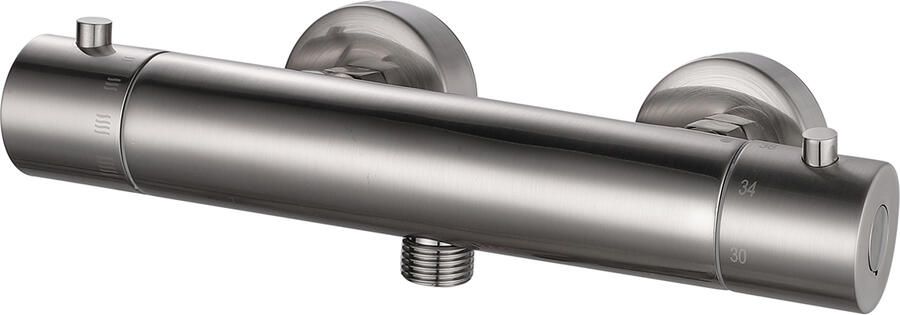 Italy Sanitair Rio douchethermostaat 12cm geborsteld staal