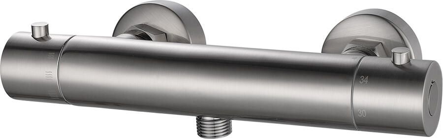 Italy Sanitair Rio douchethermostaat 15cm geborsteld staal