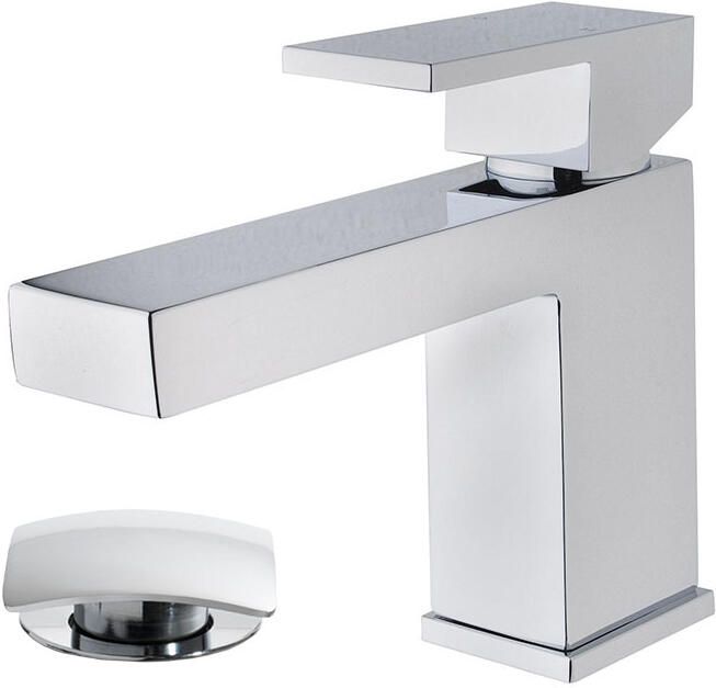 Italy Sanitair Rombo wastafelmengkraan met clickwaste chroom