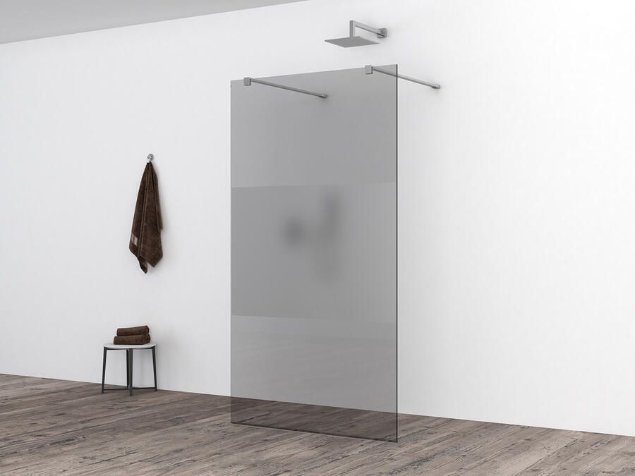 Italy Sanitair Slim inloopdouche gedmat rookglas 1000x2000 8 mm nano