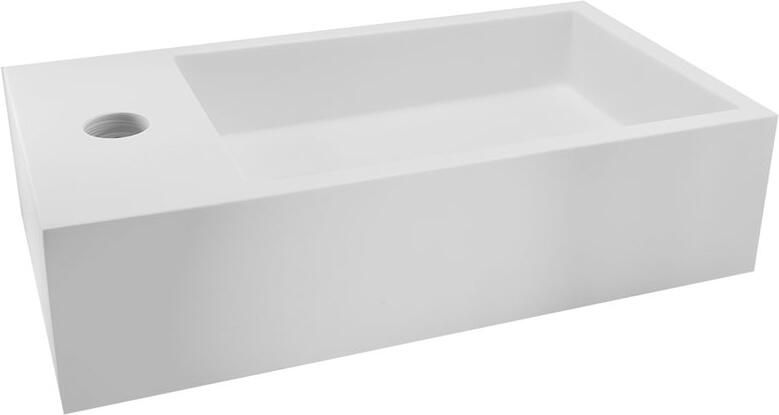 Italy Sanitair Solid Surface fontein links 400x220x100
