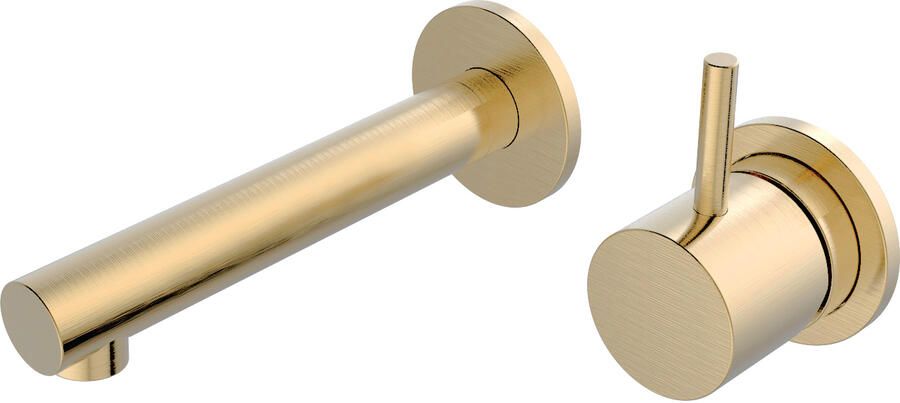 Italy Sanitair Style inbouwwastafelkraan geborsteld messing