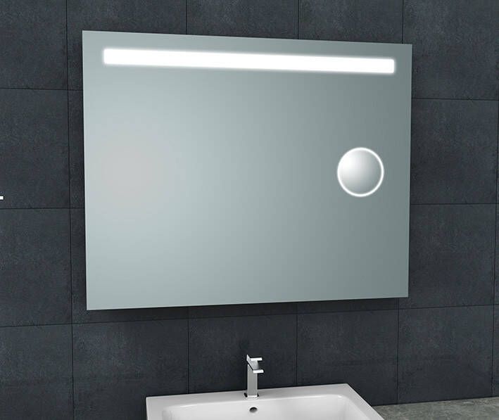 Italy Sanitair Tigris spiegel met led verlichting + scheerspiegel 1000x800