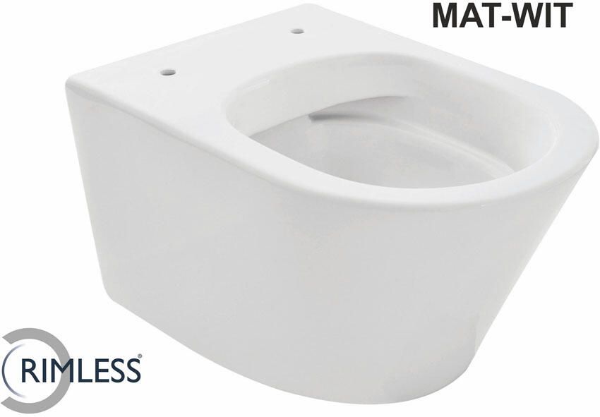 Italy Sanitair Vesta rimless wandcloset 52cm zonder closetzitting matwit