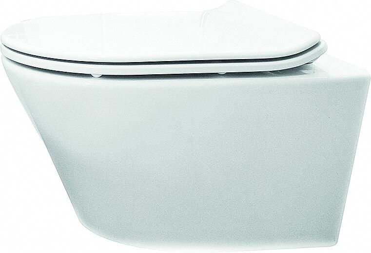 Italy Sanitair Vesta rimless wandcloset met Flatline 2.0 closetzitting wit - Foto 2