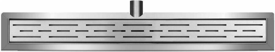 Italy Sanitair Wiesbaden 3e generatie douchegoot met muurflens en rooster 90 x 7 cm RVS