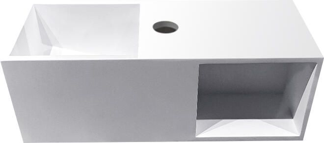 Italy Sanitair Wiesbaden Julia fontein solid surface met nis 54 x 20 x 20 cm mat wit 36.4082