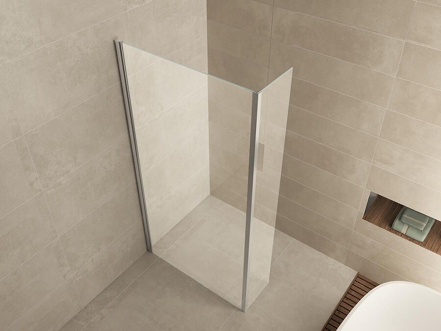 Italy Sanitair zijwand + hoekprofiel 300x2000 10mm NANO glas