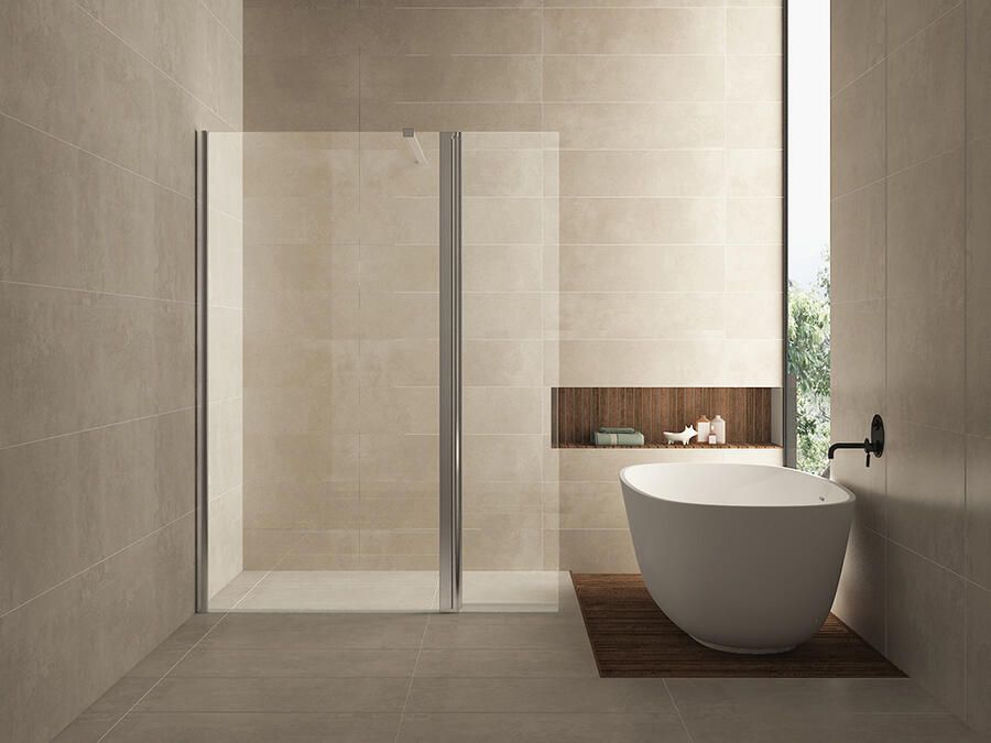 Italy Sanitair zijwand + scharnierprofiel 400x2000 10mm NANO glas