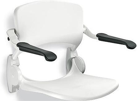 Linido douchezitting m. rugleuning armleggers zitting opklapbaar wit LI2203200602 - Foto 2