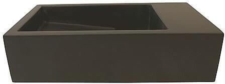 Luca Sanitair fontein 35cm in solid surface zonder kraangat antraciet LUVA1331A