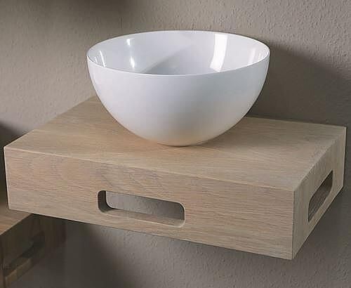 Luca Sanitair Fonteinset 40x25x9h met opzetkom wit mat smoke