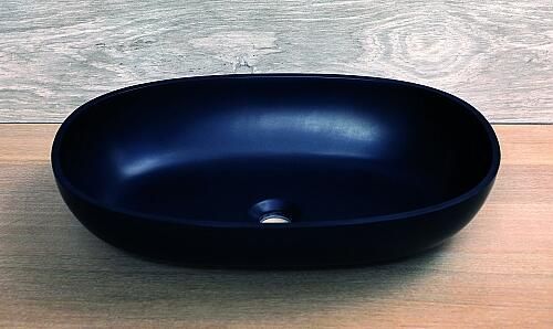 Luca sanitair opzetwastafel 57x38cm mat antraciet LUVA1306A