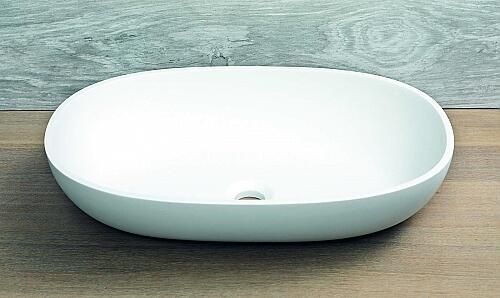 Luca sanitair opzetwastafel 57x38cm mat wit LUVA1306M