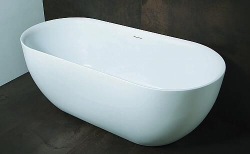 Luca Sanitair Primo bad vrijstaand 170x78cm mat wit afwerking chroom LUPA1770M