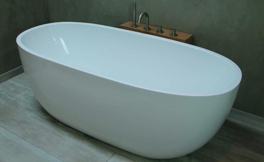 Luca Sanitair Primo vrijstaand bad 170x78cm acryl zonder overloop wit glans