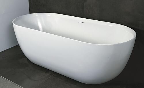 Luca Sanitair Primo vrijstaand bad 180x80cm acryl met overloop wit glans LUPA1791