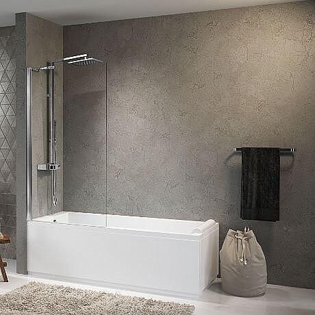 Novellini Aurora 5 badwand 1-delig 70x150cm matchroom helder AURORA5701B - Foto 2