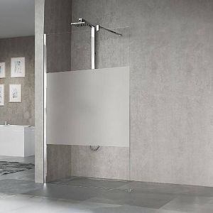 Novellini Giada inloopdouche H 120cm m. muursteun matchroom satinband GIADAH12044B