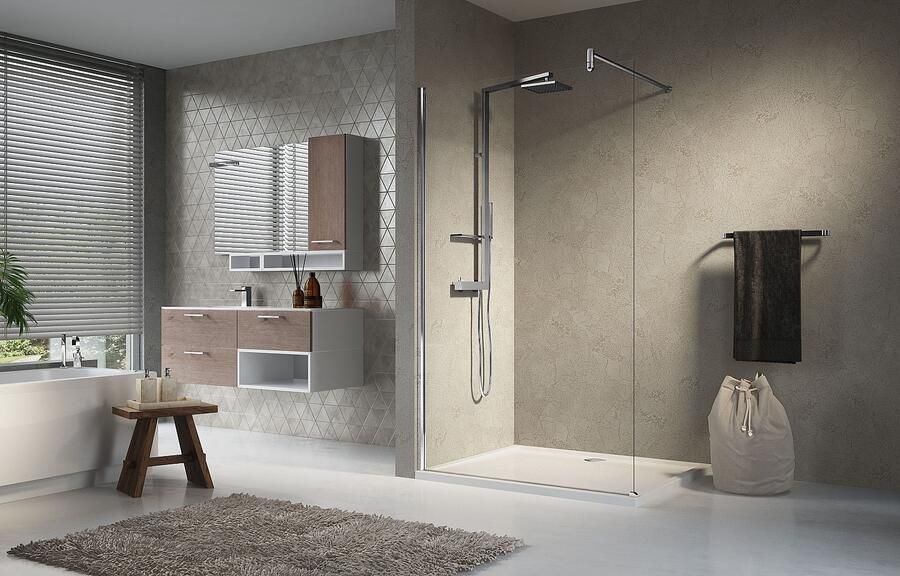 Novellini Lunes inloopdouche H 120cm matchroom helder glas LUNESH1201B