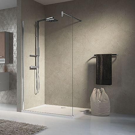 Novellini Lunes inloopdouche H 80cm m. muursteun matchroom helder LUNESH801B