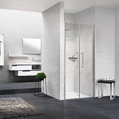 Novellini Young 2.0 draaideur 2-delig voor nis of zijwand 93-97x200cm matchroom helder glas Y22B931B - Foto 2