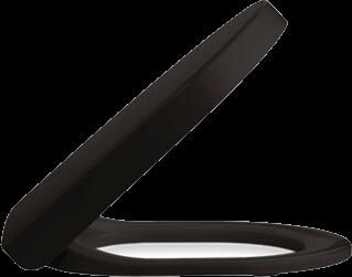 Pressalit 3 closetzitting met deksel m. softclose zwart 684001D38999