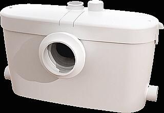 Sanibroyeur Saniaccess 3 fecalienvermaler voor WC wastafel bidet en douche 497x169x333mm inlaatzijde 1xDN100+3xDN40 SANIACCESS3