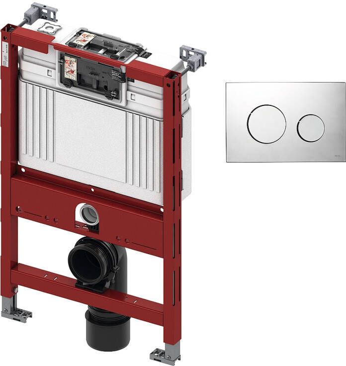 TECE inbouwreservoir 82cm front- planchetbediening met TECEloop bedieningspaneel chroom glans