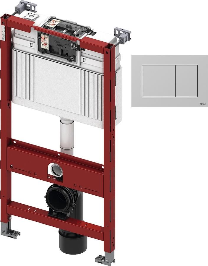 TECE inbouwreservoir 98cm front- planchetbediening met TECEnow bedieningspaneel mat chroom