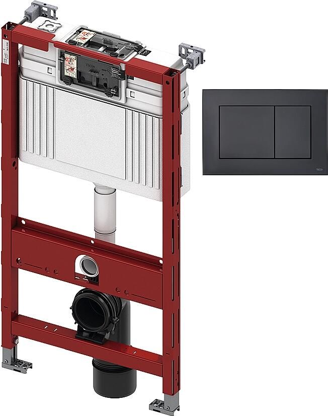TECE inbouwreservoir 98cm front- planchetbediening met TECEnow bedieningspaneel zwart glans