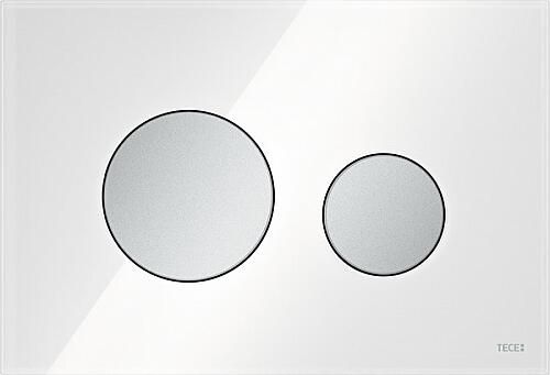 TECE TECEloop bedieningspaneel glas wit toetsen mat chroom