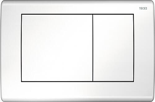 TECE inbouwreservoir frontbediening 112 cm met TECEplanus metaal bedieningspaneel RVS wit glanzend