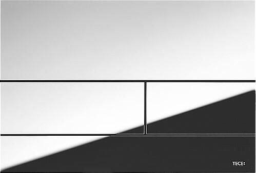TECE inbouwreservoir frontbediening 112 cm met TECEsquare II metaal bedieningspaneel glanzend chroom