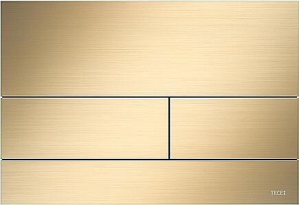 TECE inbouwreservoir frontbediening 112 cm met TECEsquare II metaal bedieningspaneel goud