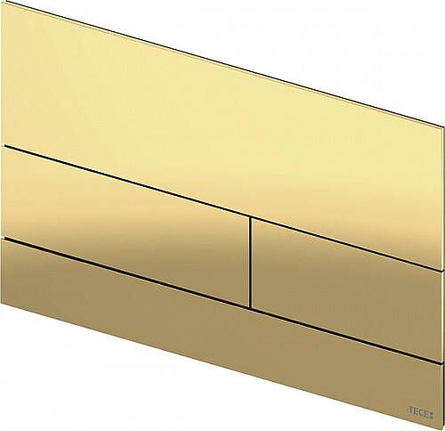 TECE inbouwreservoir frontbediening 112cm met square II metaal bedieningspaneel gepolijst goud optisch (Hansgrohe AXOR)