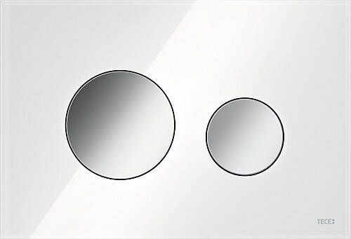 TECE loop bedieningspaneel glas wit toetsen glanzend chroom