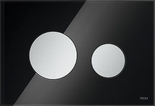 TECE loop bedieningspaneel glas zwart toetsen mat chroom