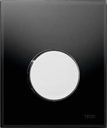 TECE TECEloop urinoirbedieningsplaat van glas incl. cartouche glas zwart toets chroom