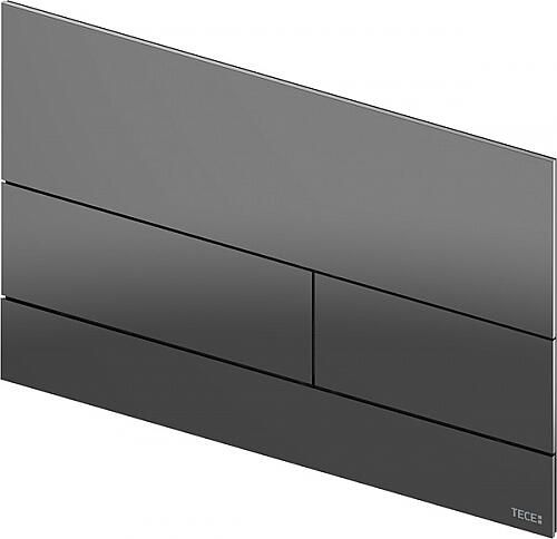TECE Octa II inbouwreservoir ruimtebesparend 8cm frontbediening H112cm met TECEsquare metaal bedieningspaneel gepolijst zwart chroom (Hansgrohe AXOR)
