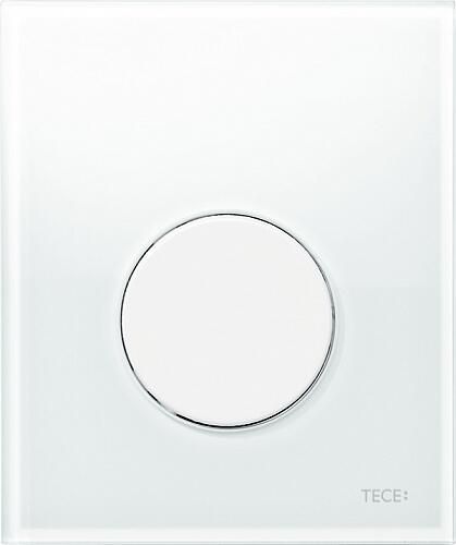 TECE TECEloop urinoirbedieningsplaat van glas incl. cartouche glas wit toets wit