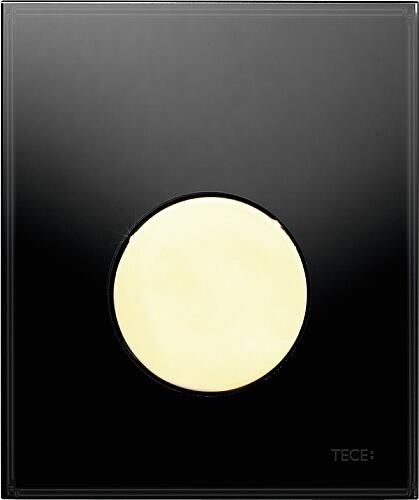 TECE TECEloop urinoirbedieningsplaat van glas incl. cartouche glas zwart toets goud