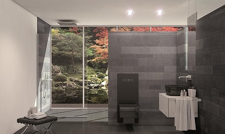 TECE TECElux 100 inbouwreservoir sen-Touch glas zwart