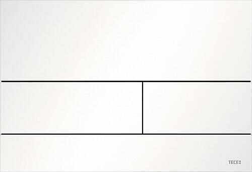 TECE inbouwreservoir frontbediening 112 cm met TECEsquare II metaal bedieningspaneel mat wit