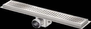Van den Berg RVS standaard douchegoot m. zijuitloop 70cm inbouwdiepte 92mm 624700