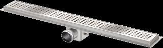 Van den Berg RVS standaard douchegoot m. zijuitloop 80cm inbouwdiepte 92mm 624800