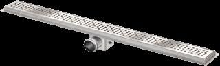 Van den Berg RVS standaard douchegoot m. zijuitloop 90cm inbouwdiepte 92mm 624900